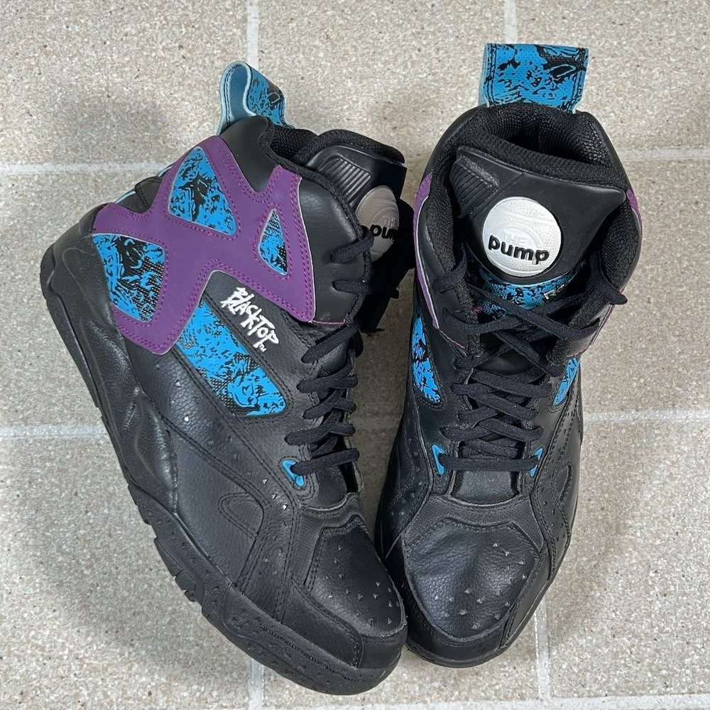Reebok Blacktop Battleground Pump Black/Purple Size 7